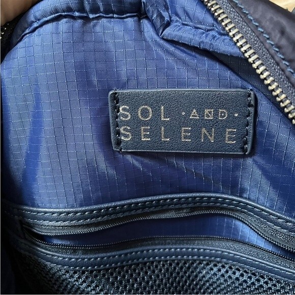 Sol and Selene Flying High Satchel in Navy - Picture 9 of 15